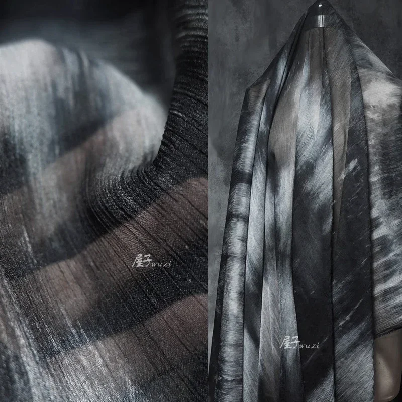 Summer Clothing Wholesale - Wrinkle Thread Fabric Tie Dyed Ink