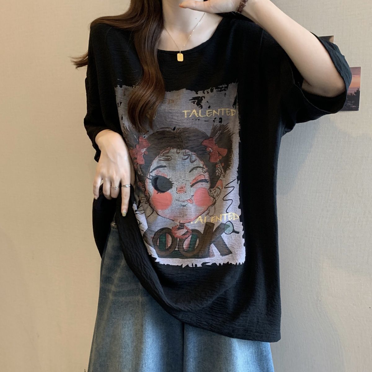 Summer Clothing Cartoon - Large size women's clothing spring and