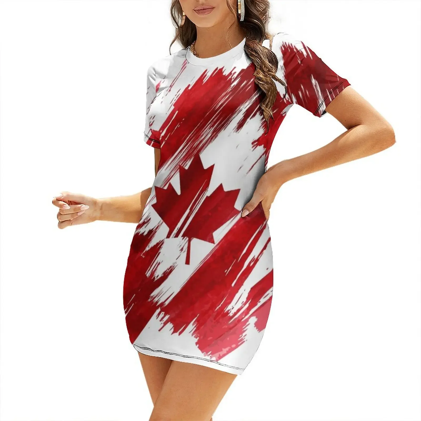 Summer Clothing Women Canada - Canada Short-Sleeved Dress elegant evening dresses
