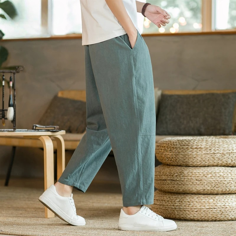 Linen Shorts Men - Men's Trousers Cotton Linen Fashion Casual