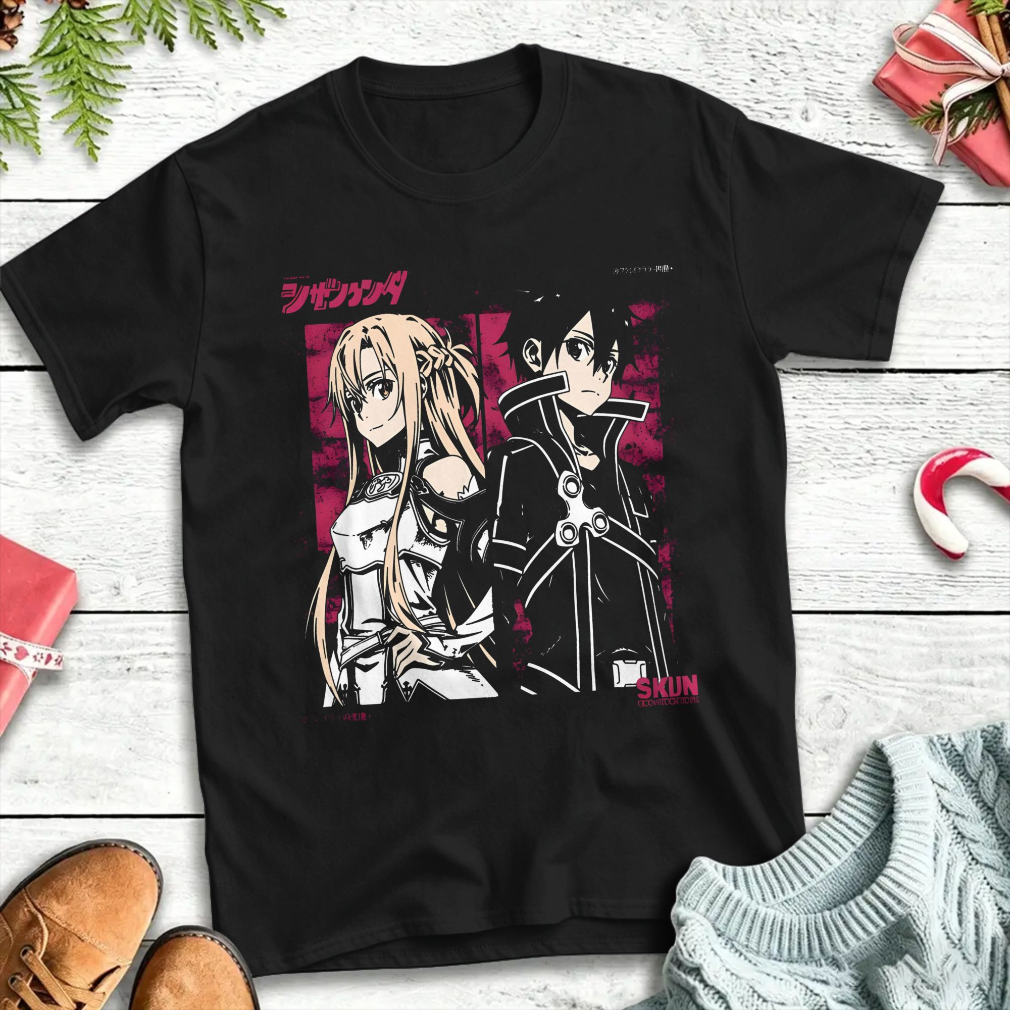 Summer Clothing Wholesale - kirito and asuna Cotton T-Shirt For