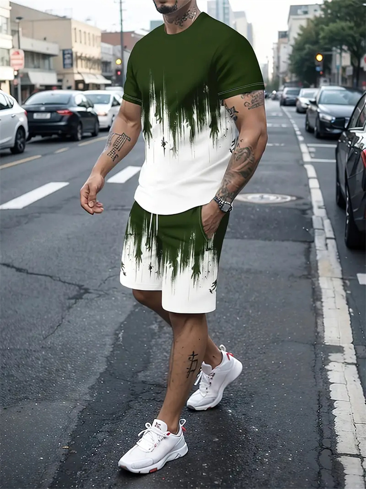 Men Women Gradient Texture T-s - Summer Clothing Styles 评论和价格