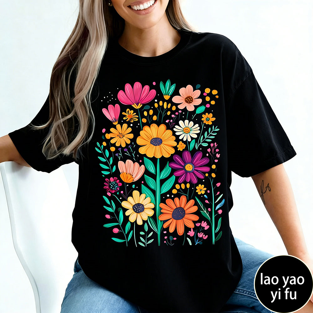 Boho Summer Floral Women TShir - Summer Clothing Vibes 评论和价格