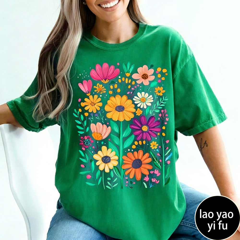 Boho Summer Floral Women TShir - Summer Clothing Vibes 评论和价格