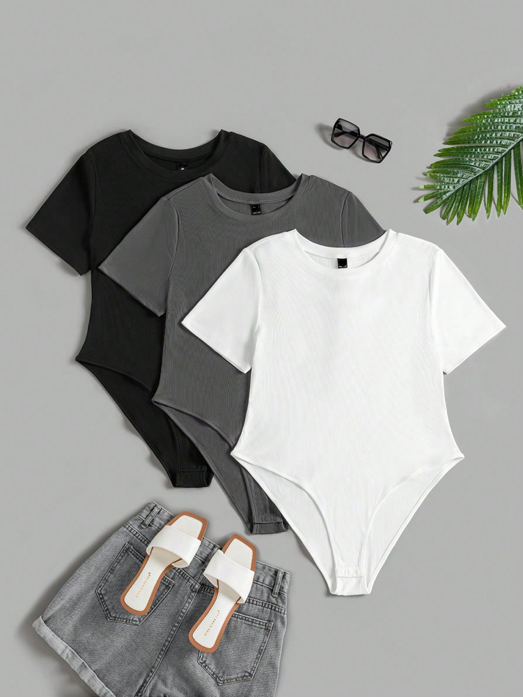 Plus Size Women's Round Neck S - Romper Playsuit Women 评论和价格