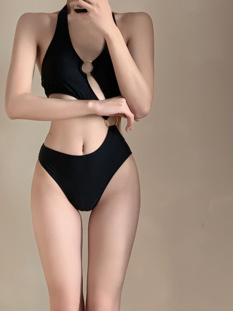 Women's Black Sexy High Waist  - Swimsuit One Piece 评论和价格