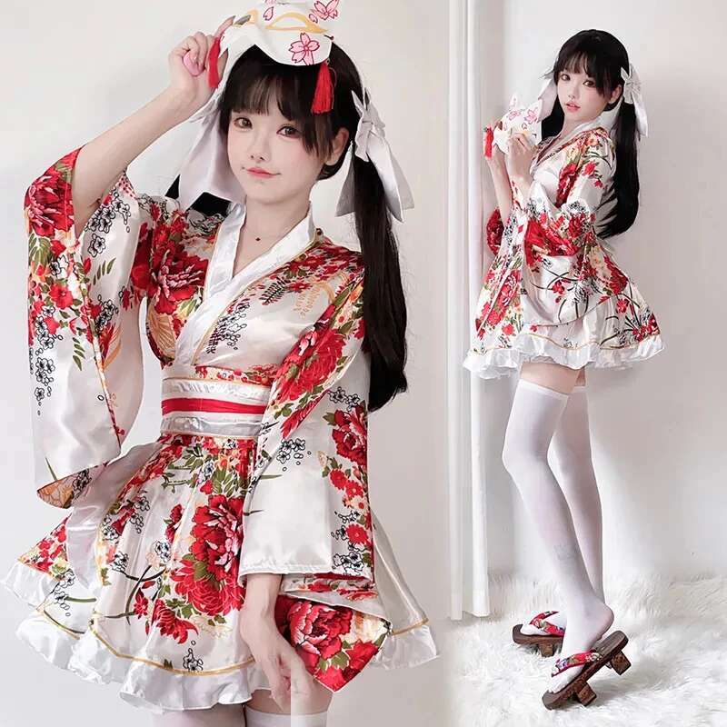 Japanese Modified Kimono Dress - Summer Japanese Clothing 评论和价格