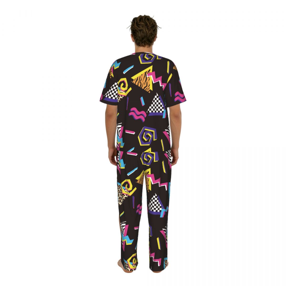 Men Pajamas Suit Short Sleeved - Summer Clothing Styles 评论和价格