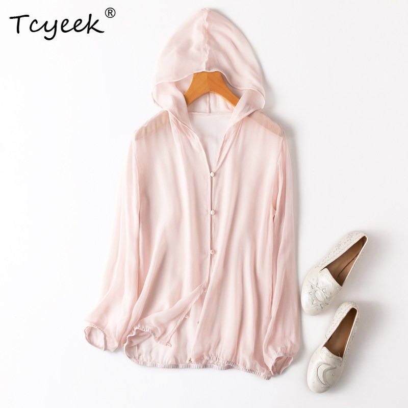 Tcyeek 100% Real Mulberry Silk - Summer Clothing Tops 评论和价格