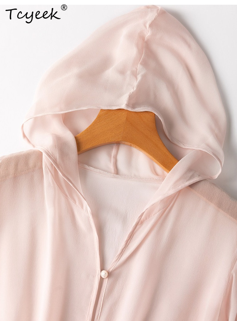 Tcyeek 100% Real Mulberry Silk - Summer Clothing Tops 评论和价格