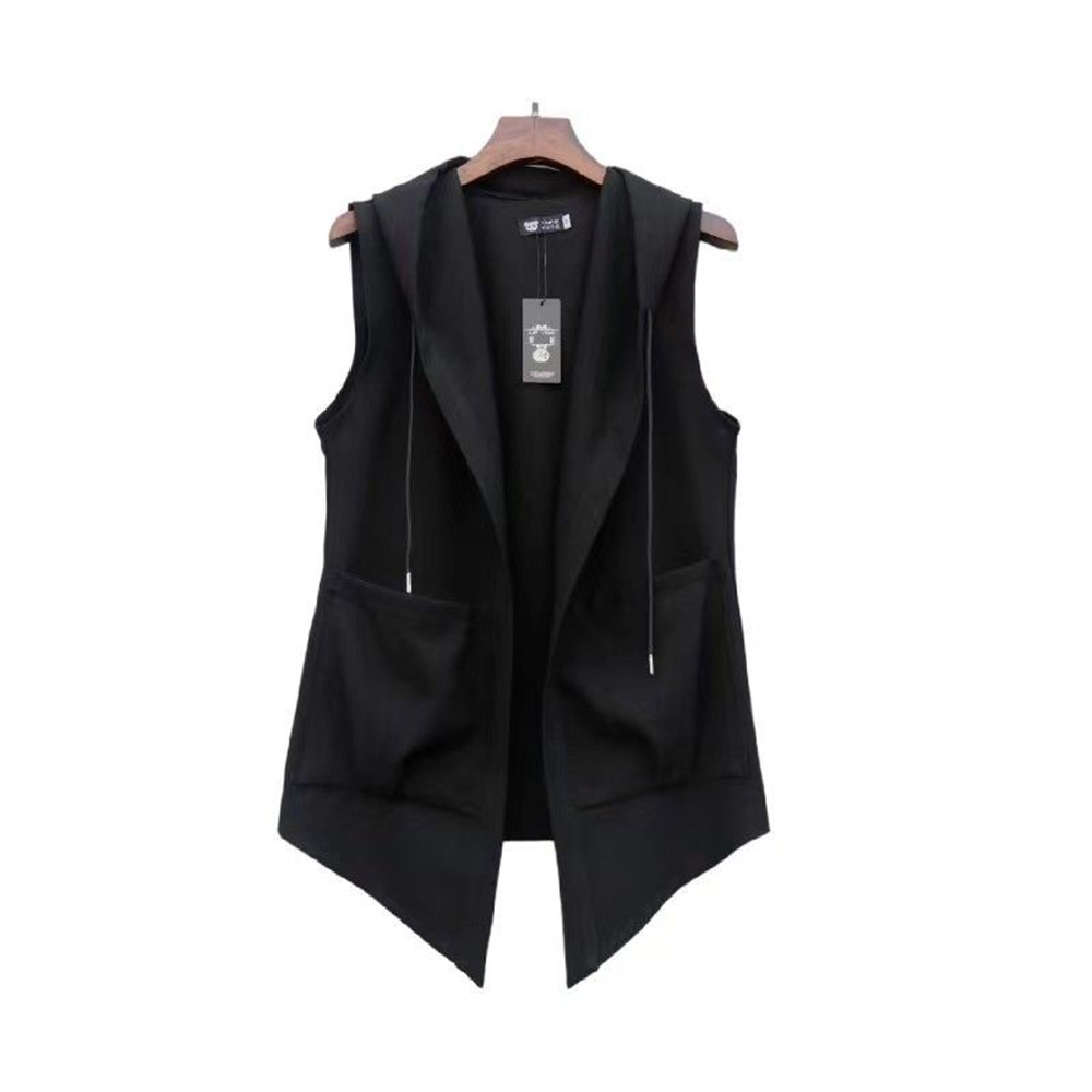 XS-5XL Mens Pocket Hooded Vest - Summer Clothing Trends 2026 评论和价格