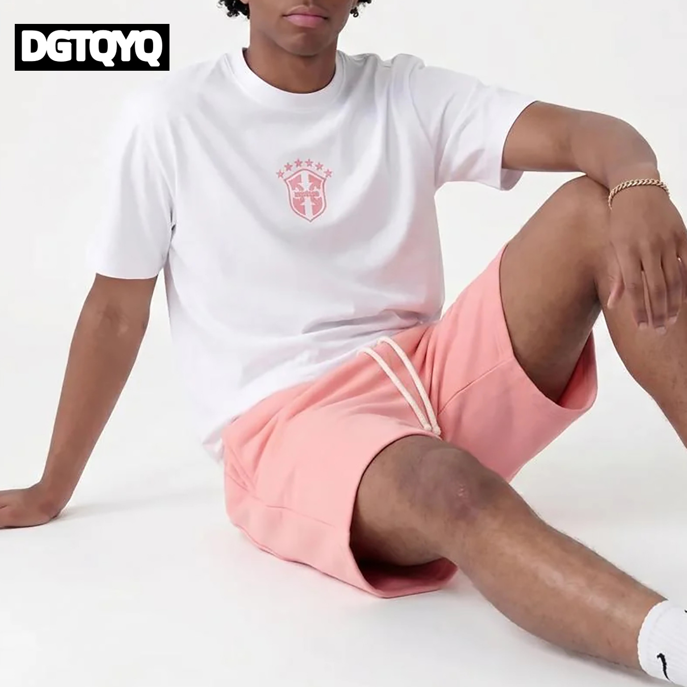 Man's Summer New Pink Embroide - Summer Clothing Styles 评论和价格