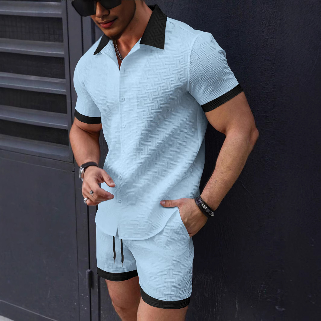 Matching Sets Trend Men Suit   - Linen Shorts Men 评论和价格
