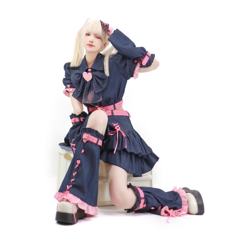 2024 Denim Sweetheart Y2k Set  - Summer Japanese Clothing 评论和价格