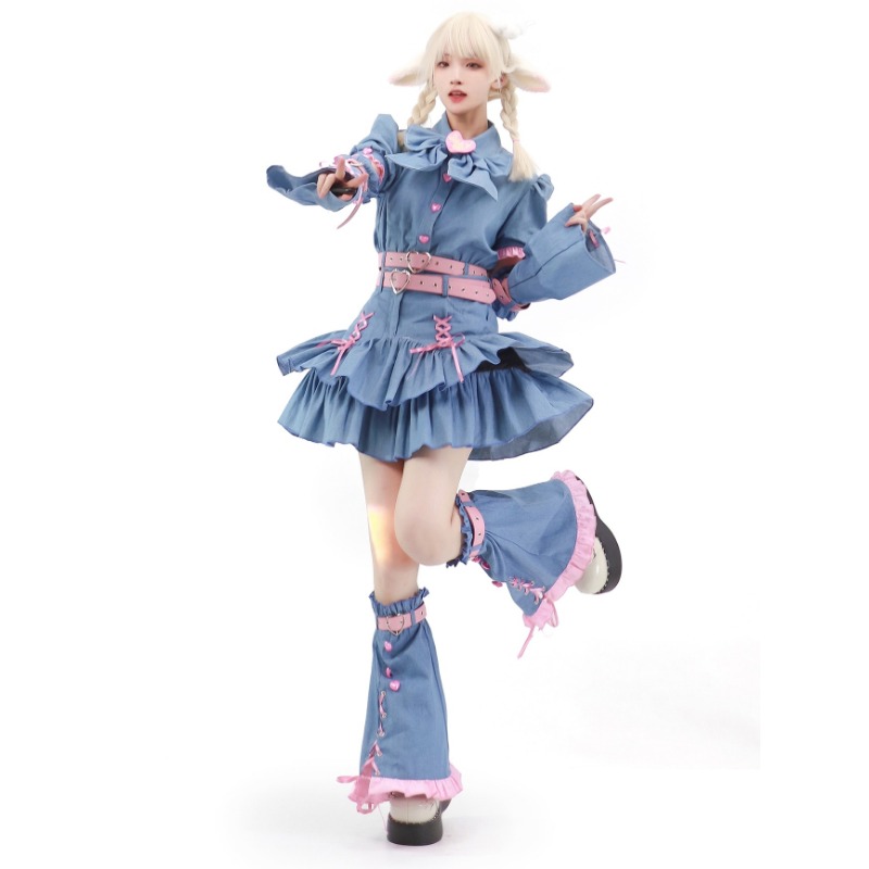 2024 Denim Sweetheart Y2k Set  - Summer Japanese Clothing 评论和价格