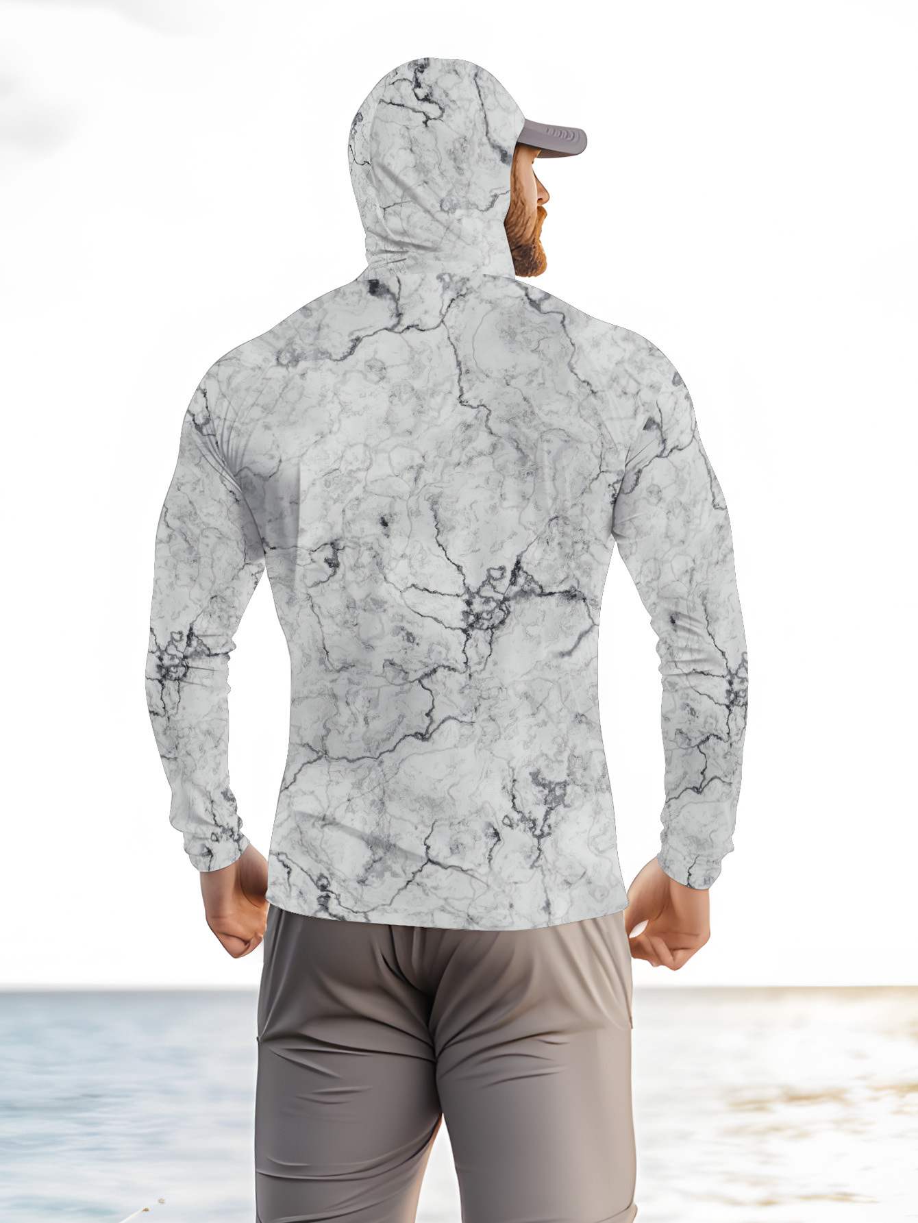 Men Hood Fishing Shirt long sl - Summer Clothing Long Sleeve 评论和价格