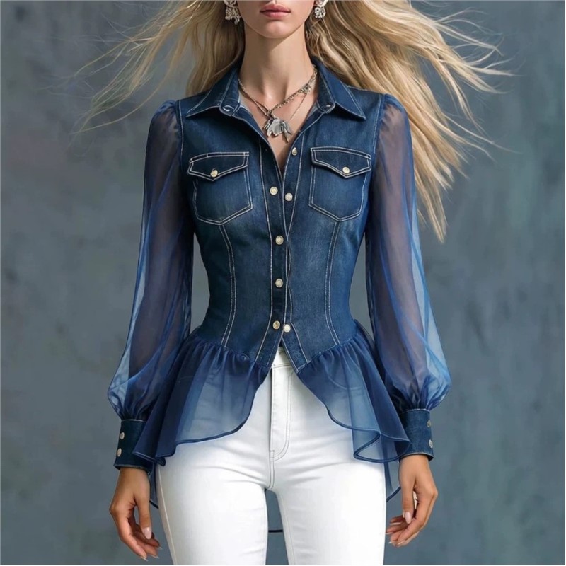 New Womens Blouses Spring Fall - Summer Clothing Kids 评论和价格