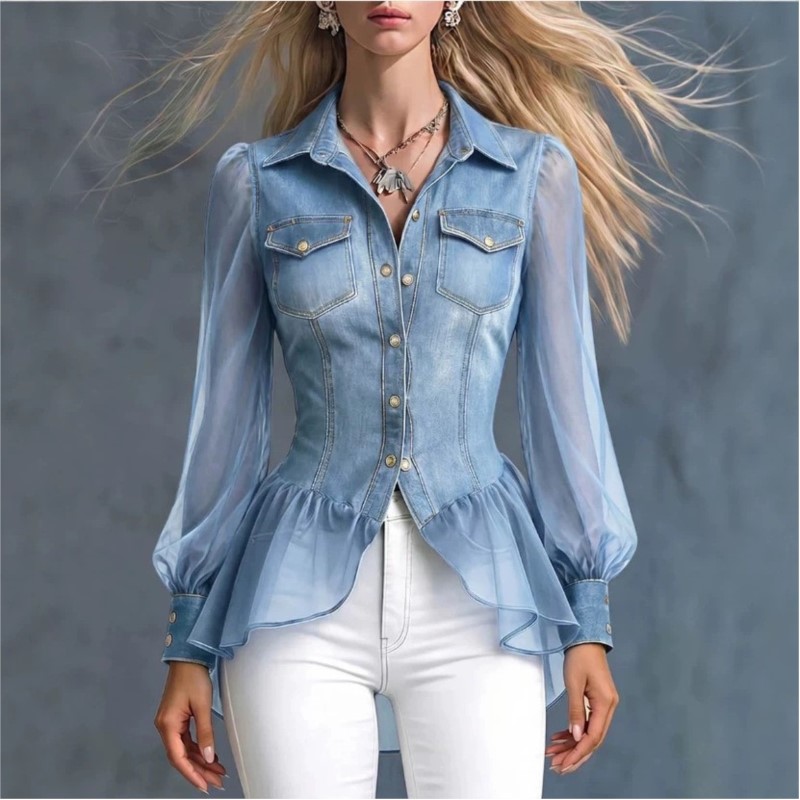New Womens Blouses Spring Fall - Summer Clothing Kids 评论和价格
