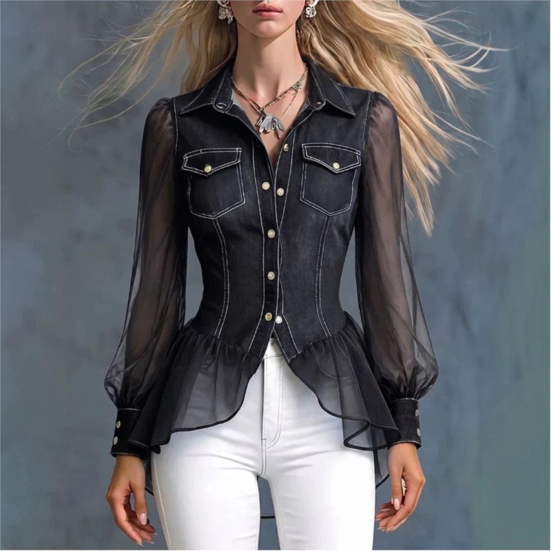 New Womens Blouses Spring Fall - Summer Clothing Kids 评论和价格