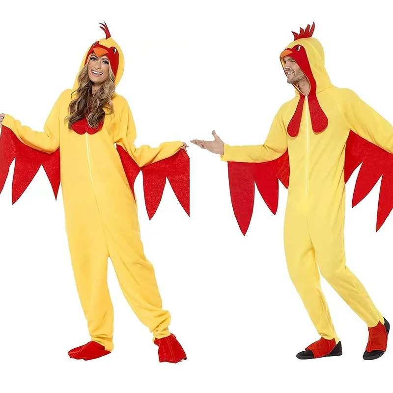 Halloween Rooster Costume Men  - Romper Playsuit Women 评论和价格