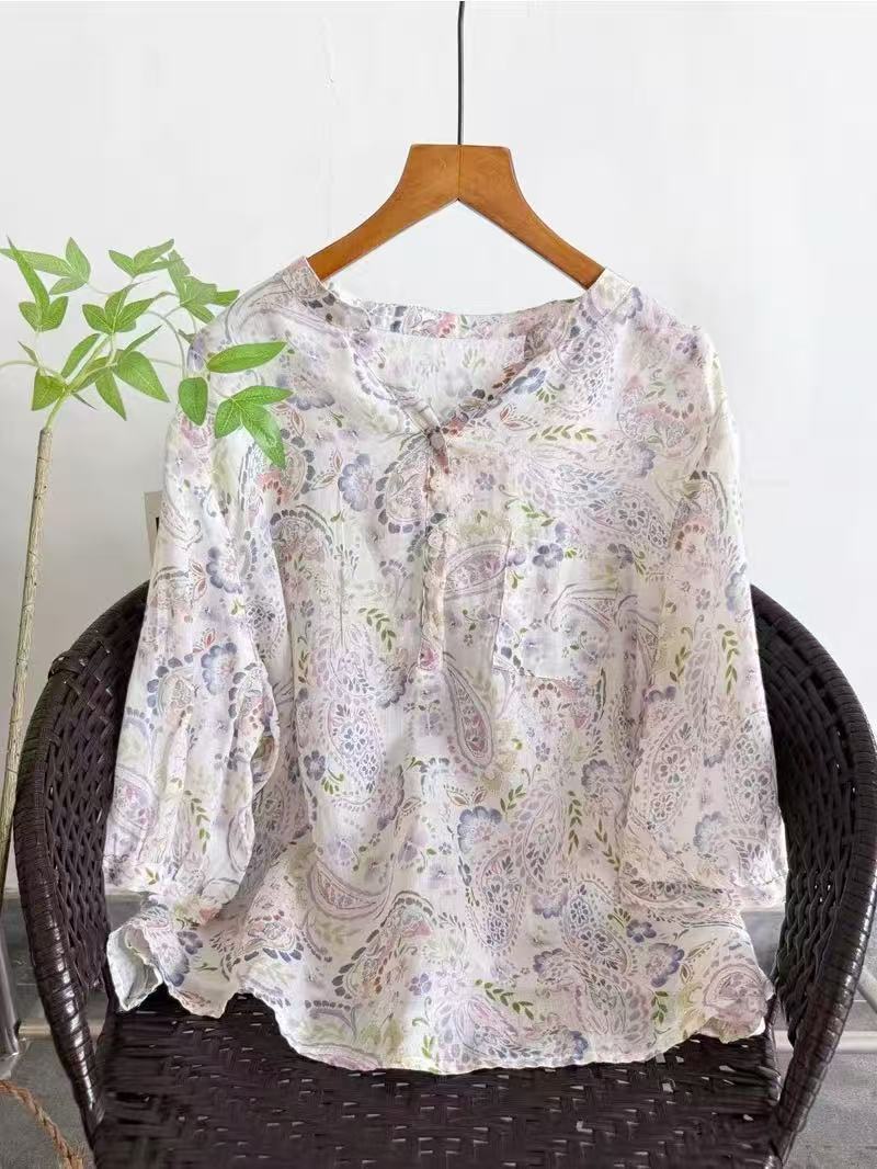 100% Ramie shirts for women su - Japan Summer Clothing Women 评论和价格