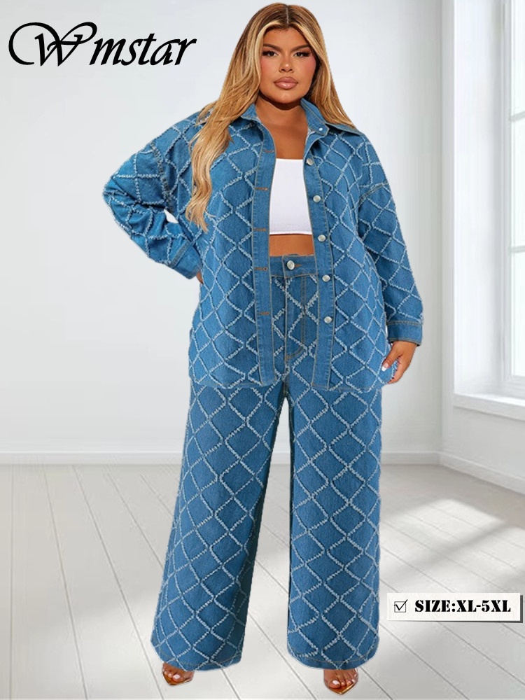 Wmstar Plus Size Denim Two Pie - Summer Clothing Wholesale 评论和价格