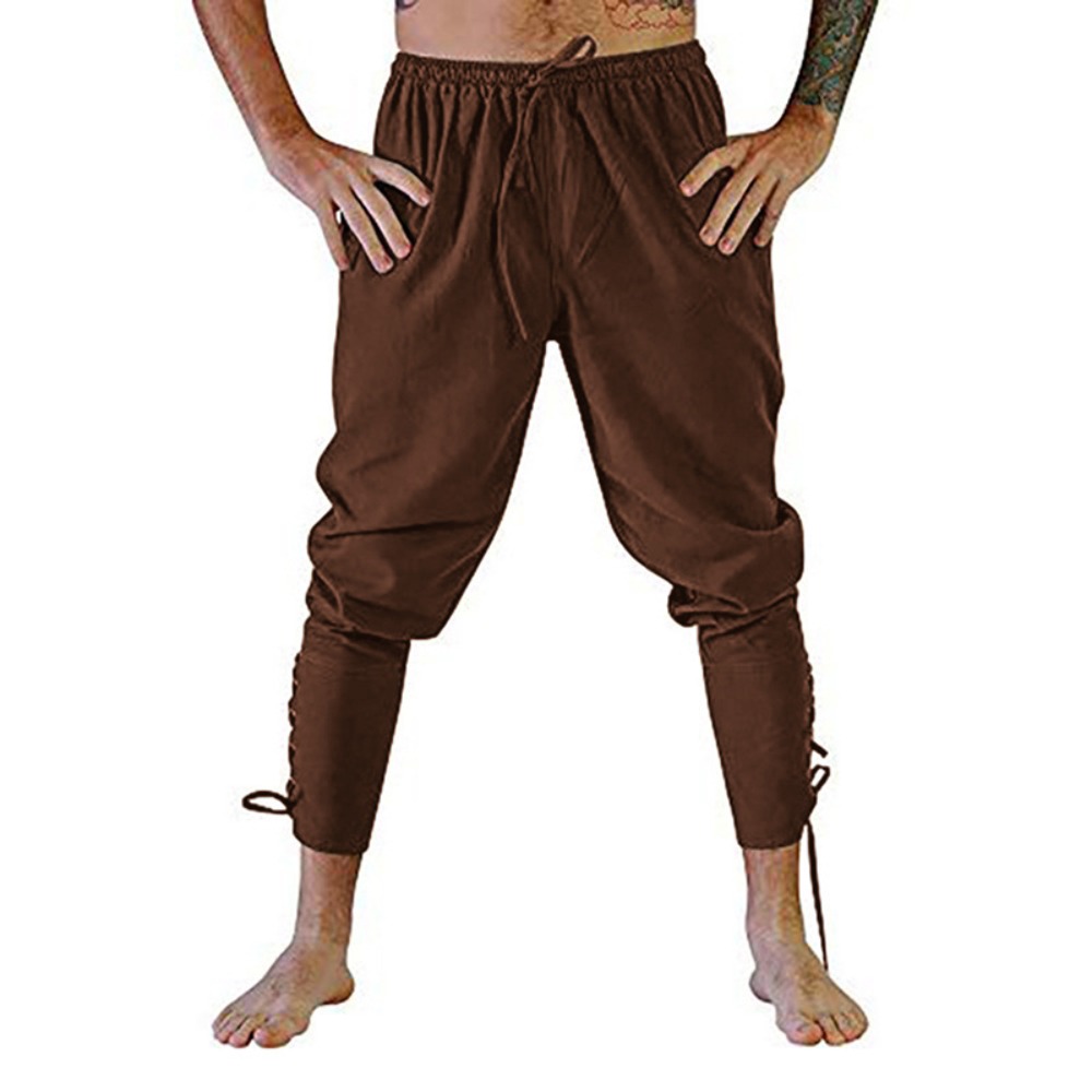 Pirate Pant Viking Costume for - Linen Shorts Men 评论和价格