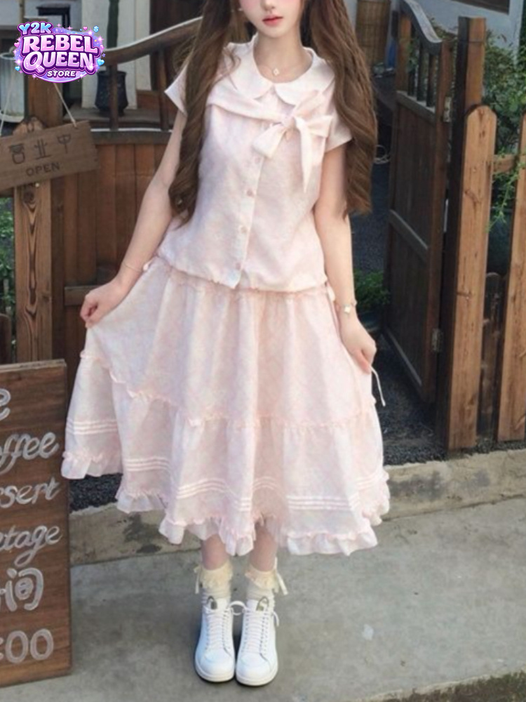 Japanese Vintage Sweet Bow Pet - Summer Japanese Clothing 评论和价格