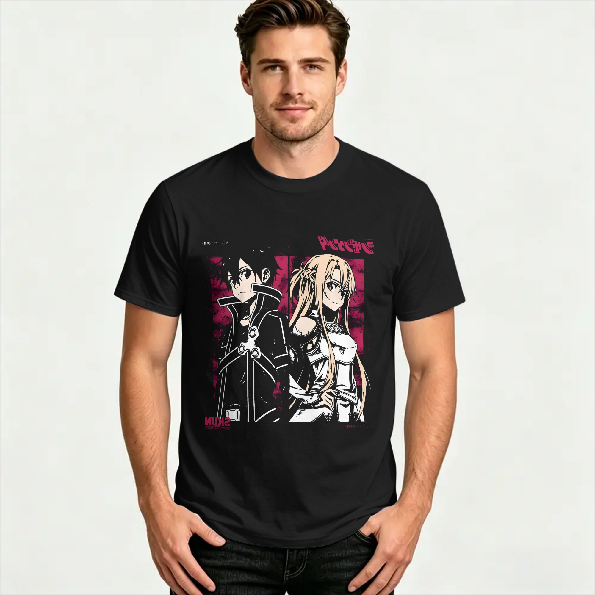kirito and asuna Cotton T-Shir - Summer Clothing Wholesale 评论和价格